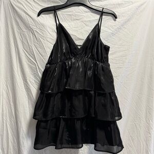 Elegant Black Tiered Women's dress